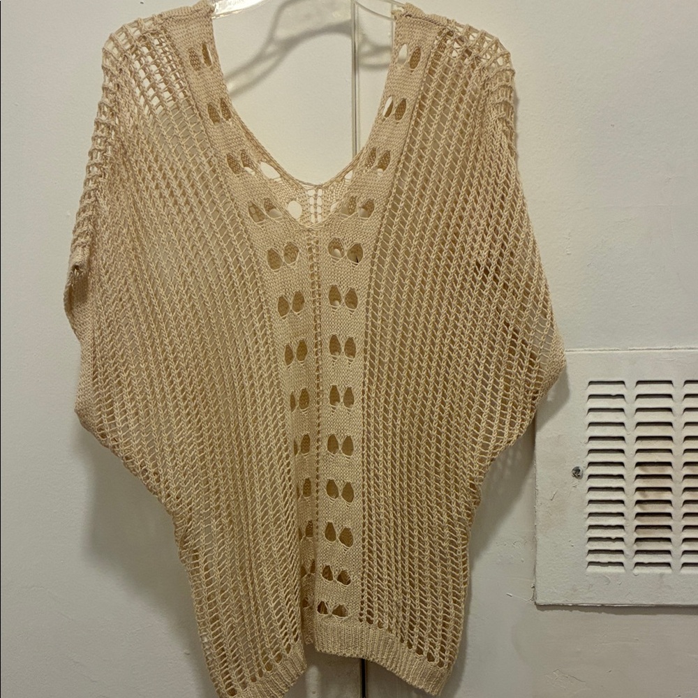 Brand new Beige Knit Poncho Sweater